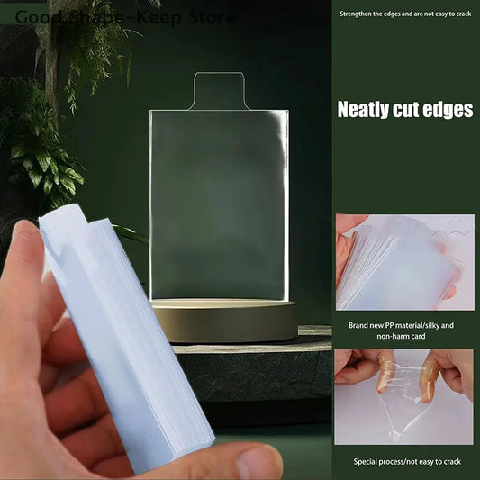 100PCS Pull Tab Soft Card Sleeves 3.54x2.56in – Easy Removal Penny Sleeves for Toploaders