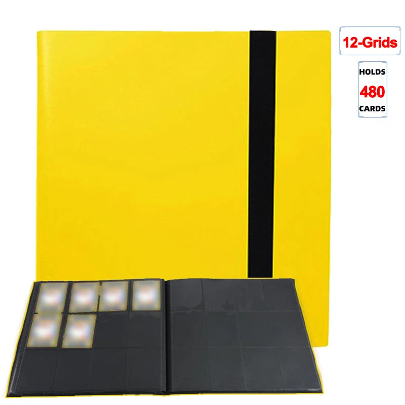 Collectible Card Binder Album – 160 / 360 / 480 Slots | 4 / 9 / 12 Pocket Trading Card Binder